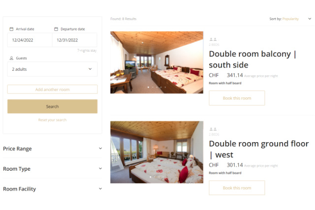 hotel room reservation form