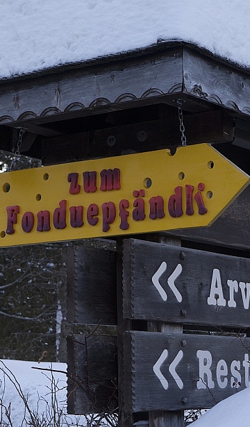 Wegweiser zum Fonduepfändli